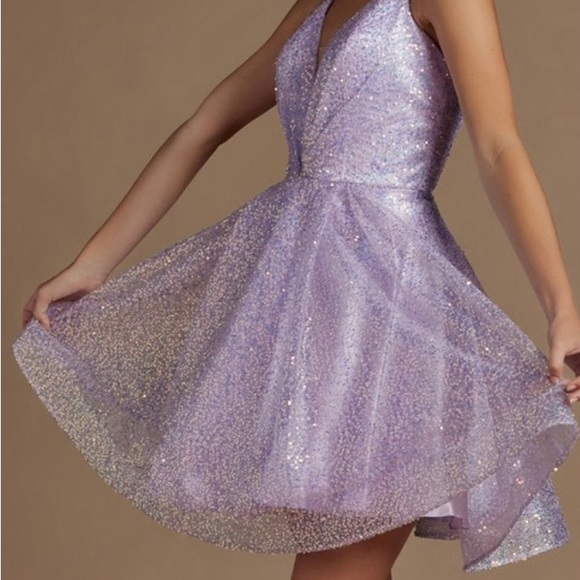 Lilac Homecoming Dress - Picture 2 of 3